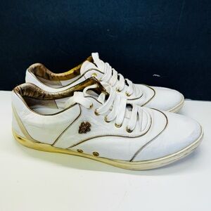 Gucci White Leather Hysteria Crest Low Top Sneakers Size 38/7.5 women’s